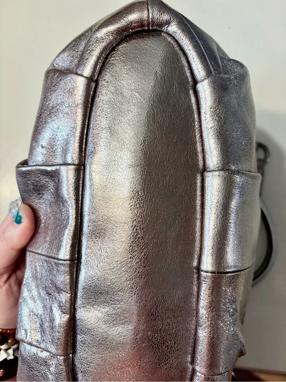 Coach Madison Sophia in metallic silvery lavender